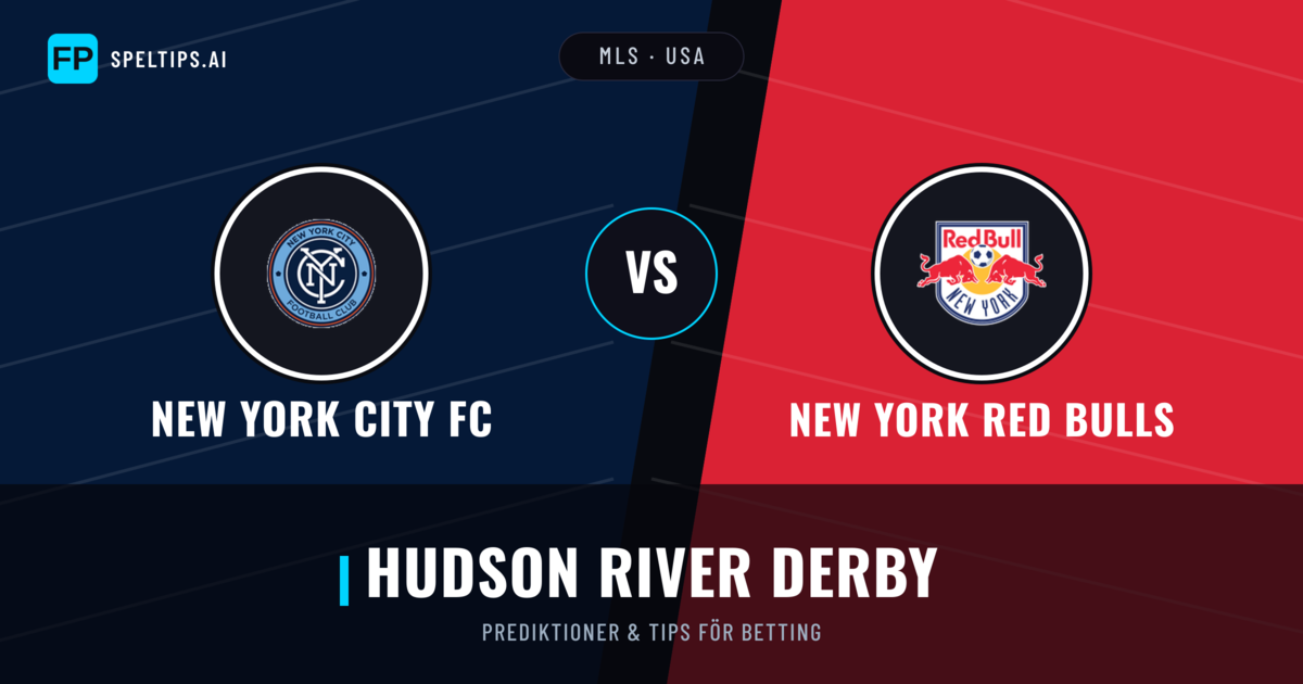 New York City FC vs New York Red Bulls Prognoser & Statistik