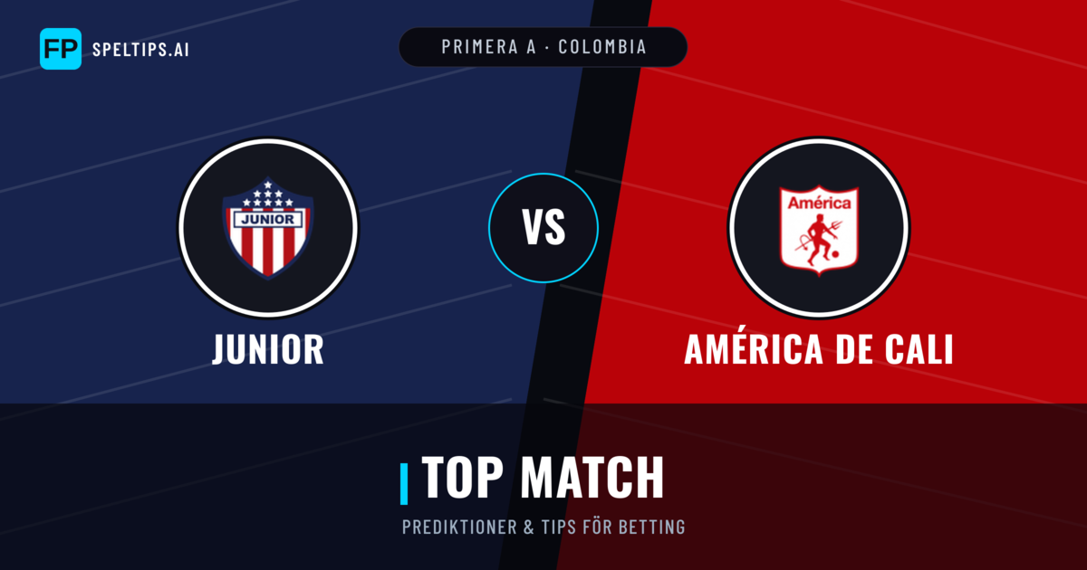 Junior vs América de Cali Prognoser & Statistik