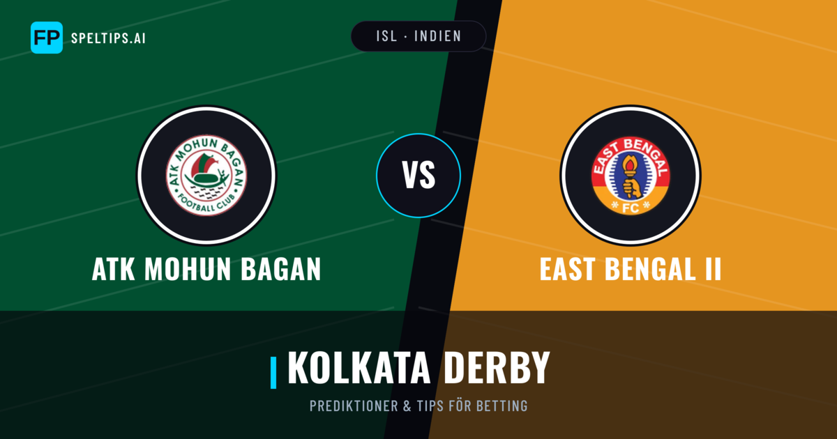 ATK Mohun Bagan vs East Bengal II Prognoser & Statistik