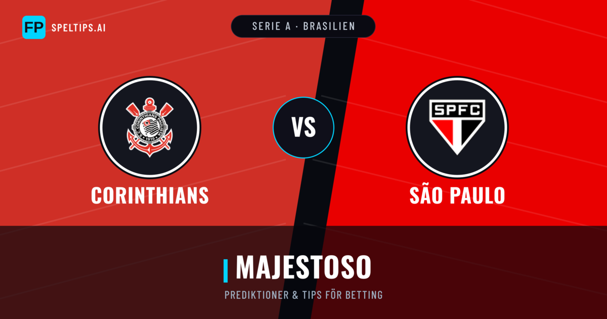 Corinthians vs São Paulo Prognoser & Statistik