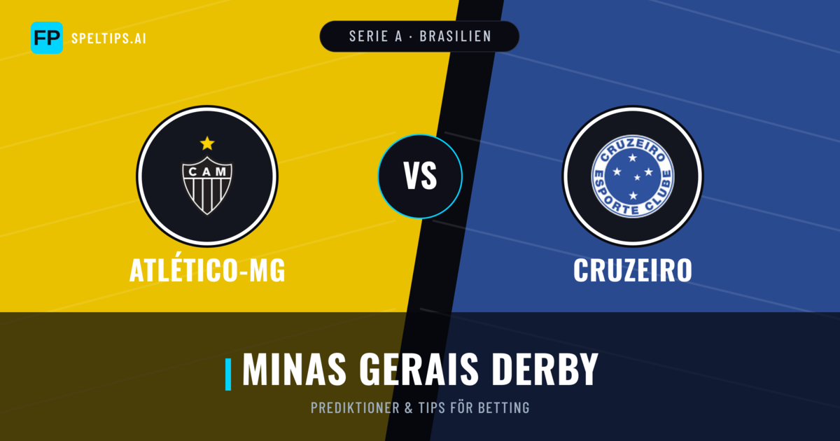Atlético-MG vs Cruzeiro Prognoser & Statistik