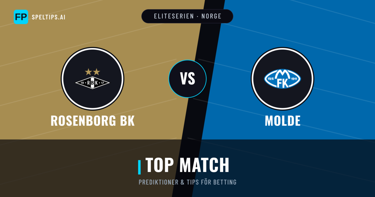 Rosenborg BK vs Molde Prognoser & Statistik