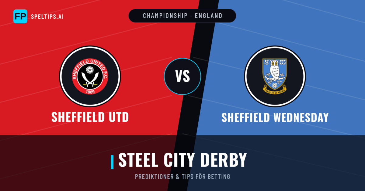 Sheffield Utd vs Sheffield Wednesday Prognoser & Statistik