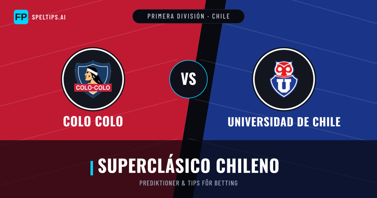 Colo Colo vs Universidad de Chile Prognoser & Statistik