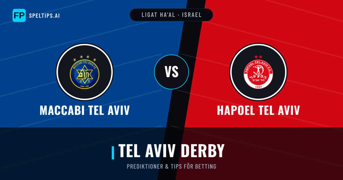 Maccabi Tel Aviv vs Hapoel Tel Aviv Prognoser & Statistik