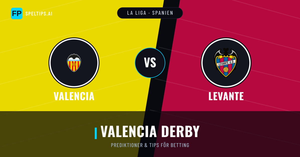 Valencia vs Levante Prognoser & Statistik