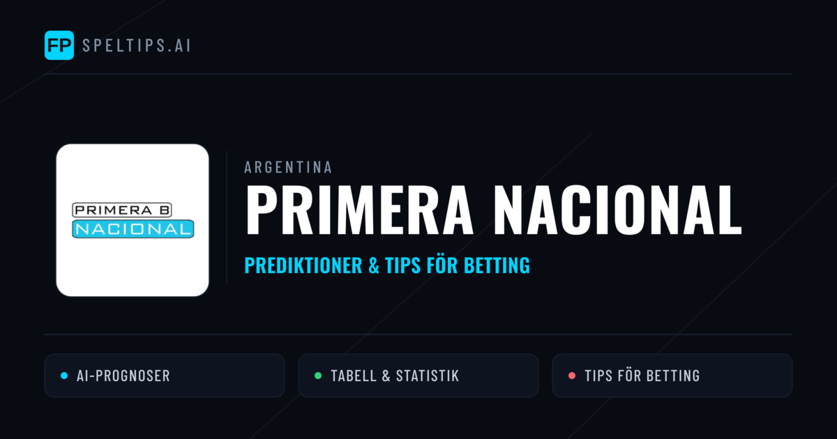 Argentina Primera Nacional Tips & Spelförslag - Bästa tipsen för lången tips idag