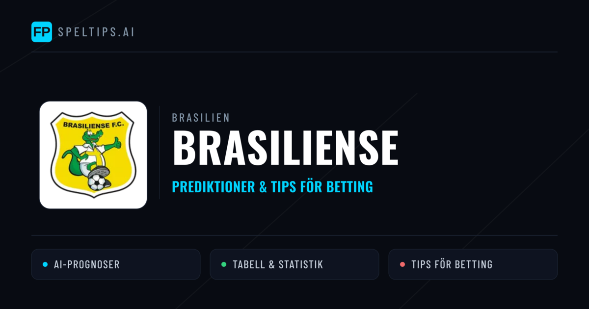 Brasilien Brasiliense Tips & Spelförslag - Bästa tipsen för lången tips idag