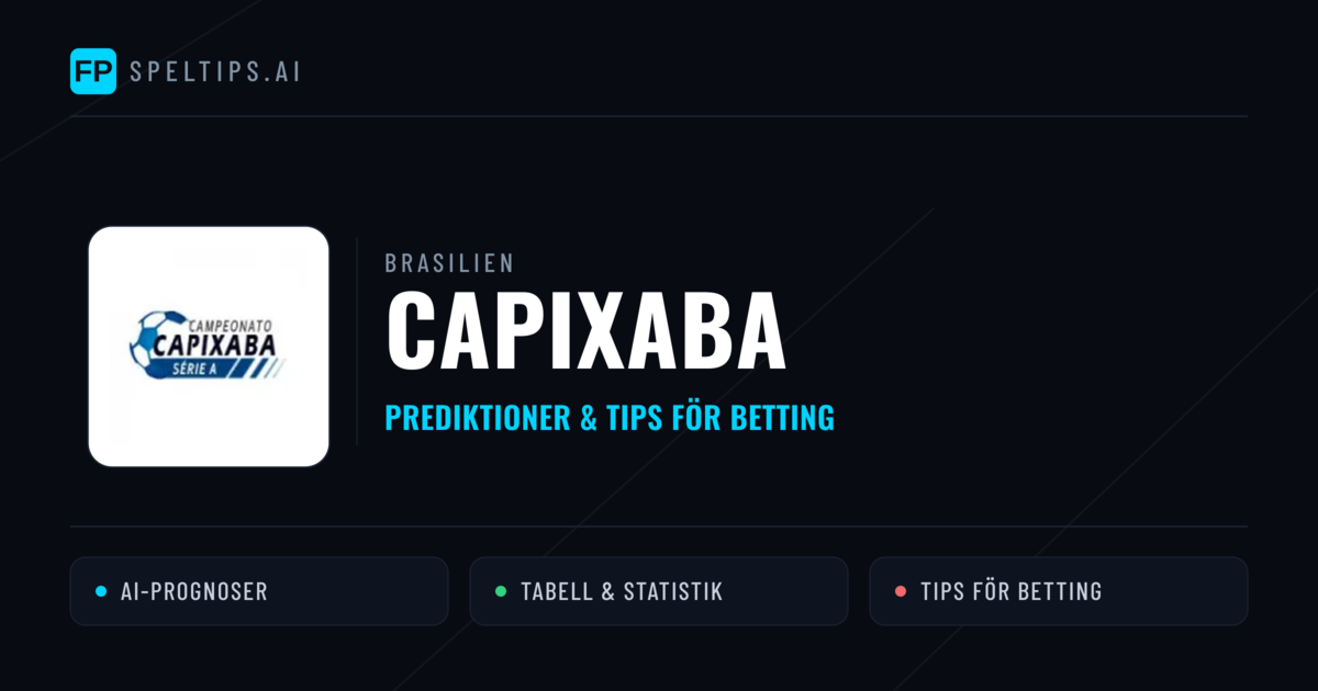 Brasilien Capixaba Tips & Spelförslag - Bästa tipsen för lången tips idag