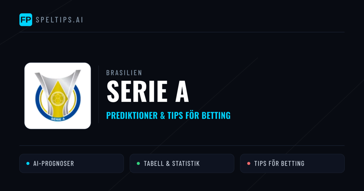 Brasilien Serie A Tips & Spelförslag - Bästa tipsen för lången tips idag