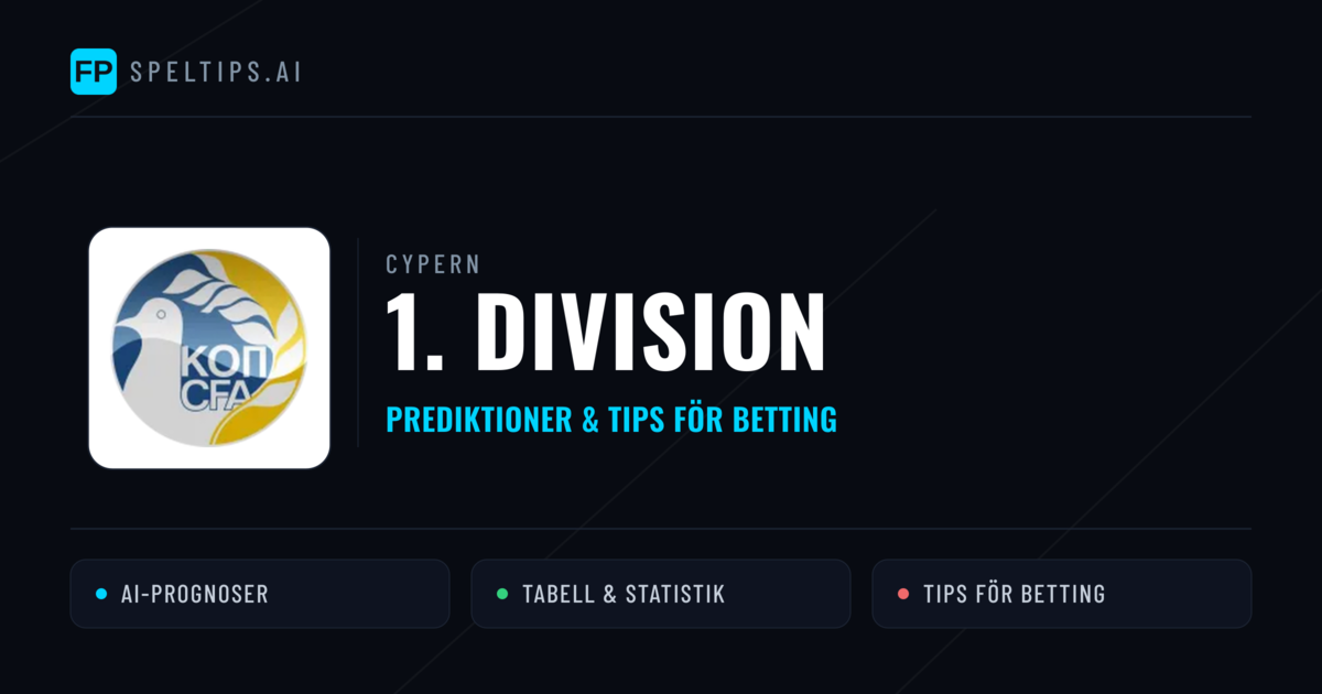 Cypern 1. Division Tips & Spelförslag - Bästa tipsen för lången tips idag