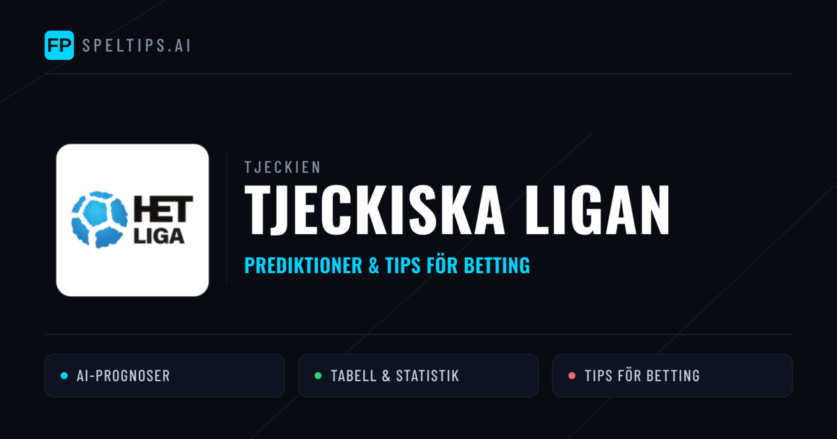 Tjeckien Tjeckiska ligan Tips & Spelförslag - Bästa tipsen för lången tips idag