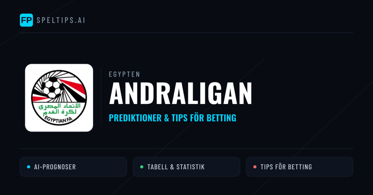 Egypten Andraligan Tips & Spelförslag - Bästa tipsen för lången tips idag
