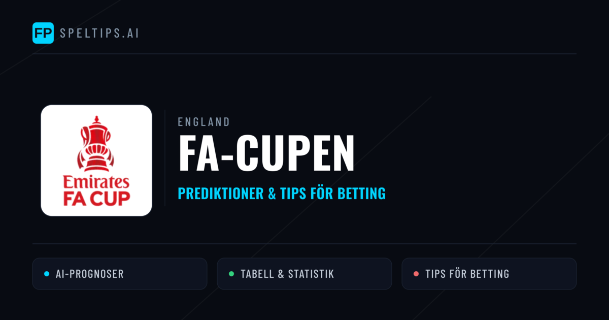 England FA-cupen Tips & Spelförslag - Bästa tipsen för lången tips idag