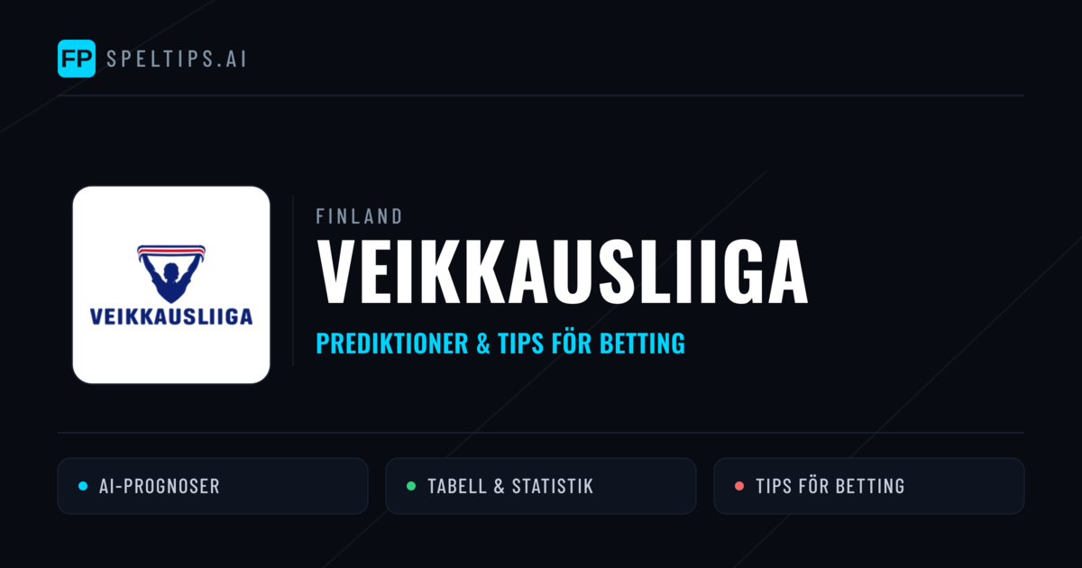 Finland Veikkausliiga Tips & Spelförslag - Bästa tipsen för lången tips idag