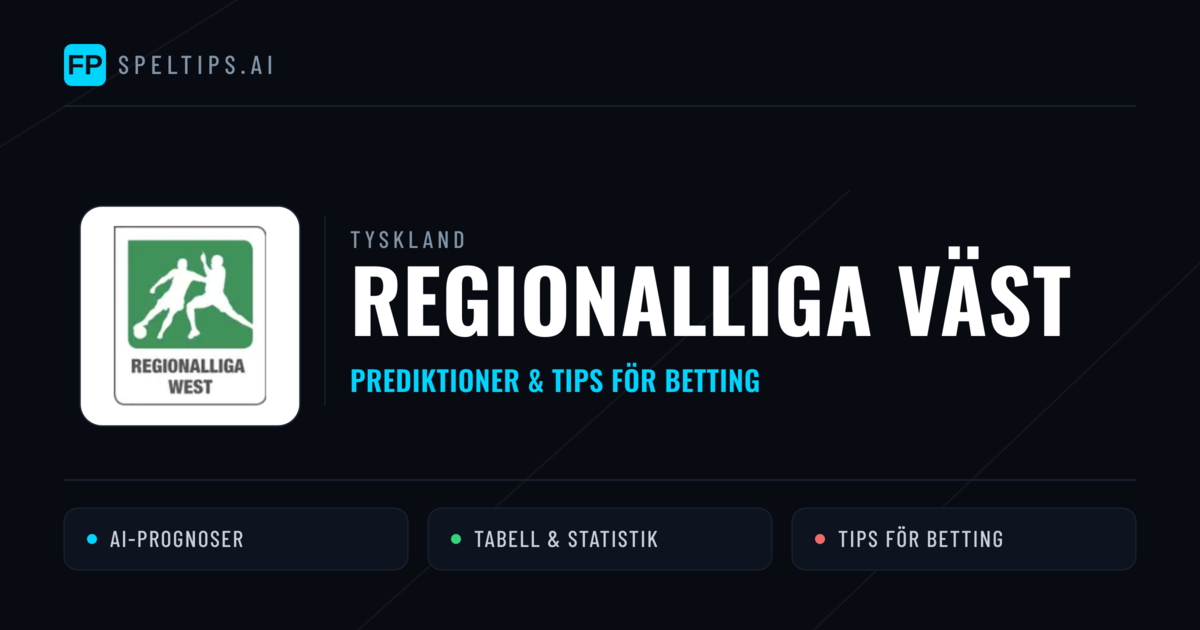 Tyskland Regionalliga Väst Tips & Spelförslag - Bästa tipsen för lången tips idag