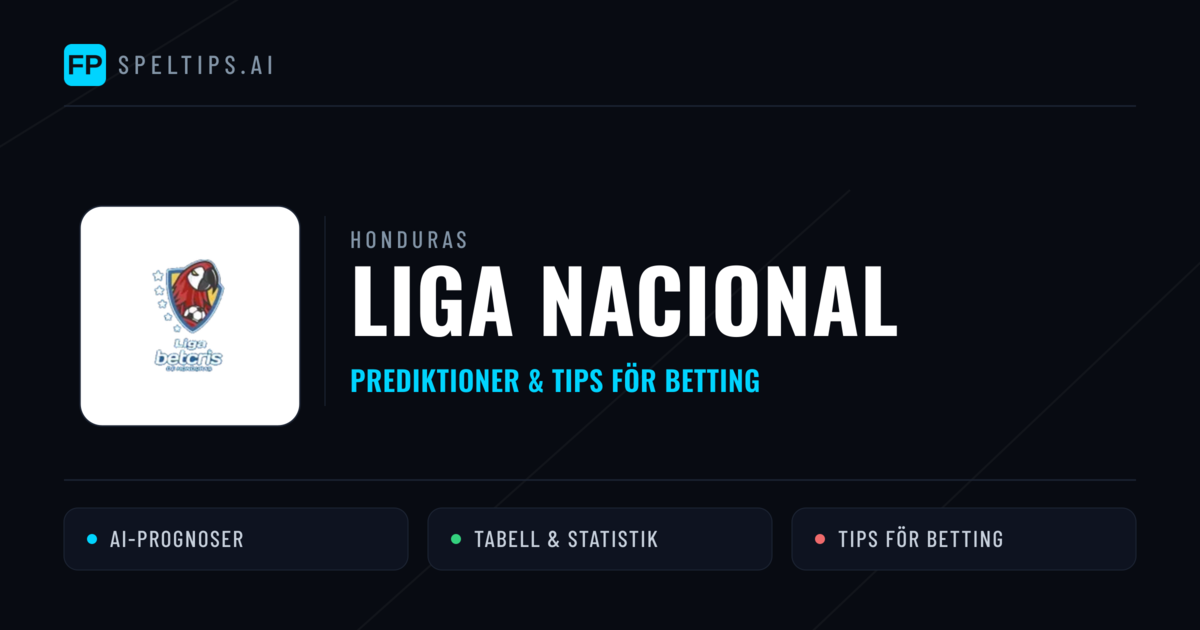Honduras Liga Nacional Tips & Spelförslag - Bästa tipsen för lången tips idag