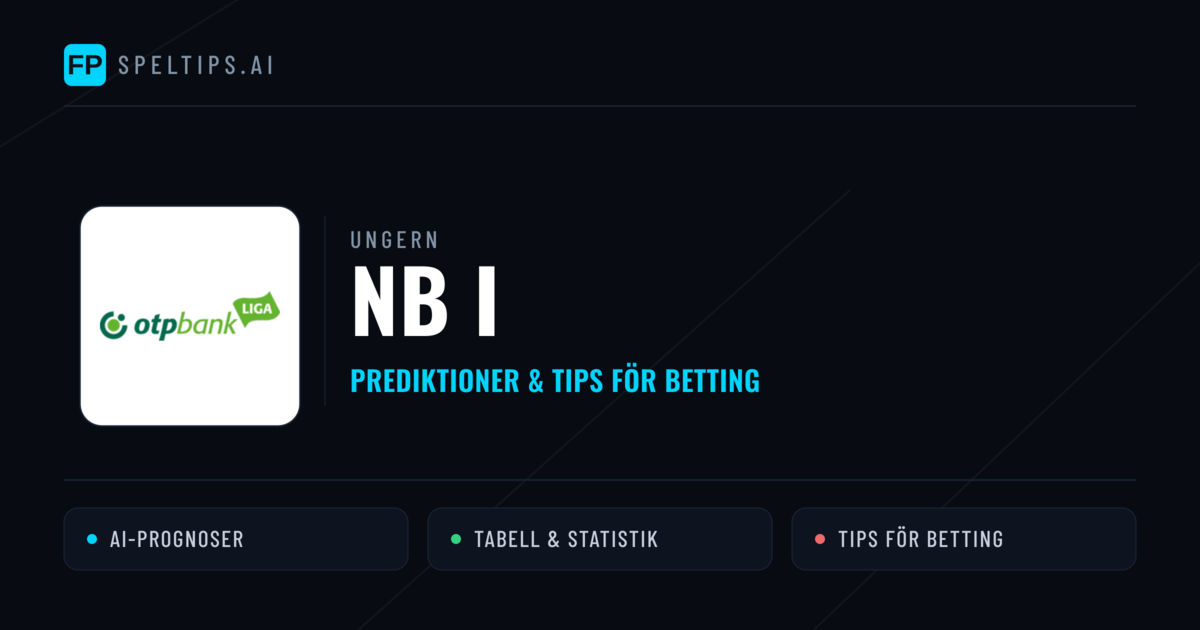 Ungern NB I Tips & Spelförslag - Bästa tipsen för lången tips idag