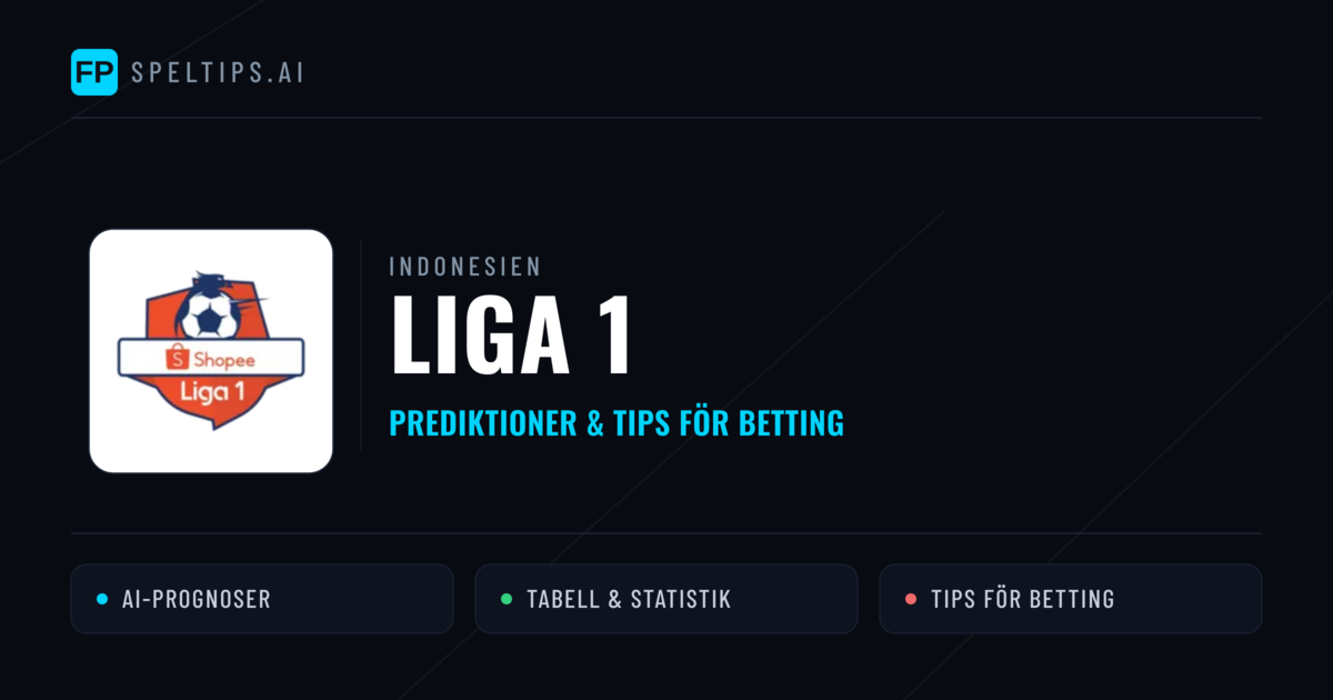 Indonesien Liga 1 Tips & Spelförslag - Bästa tipsen för lången tips idag