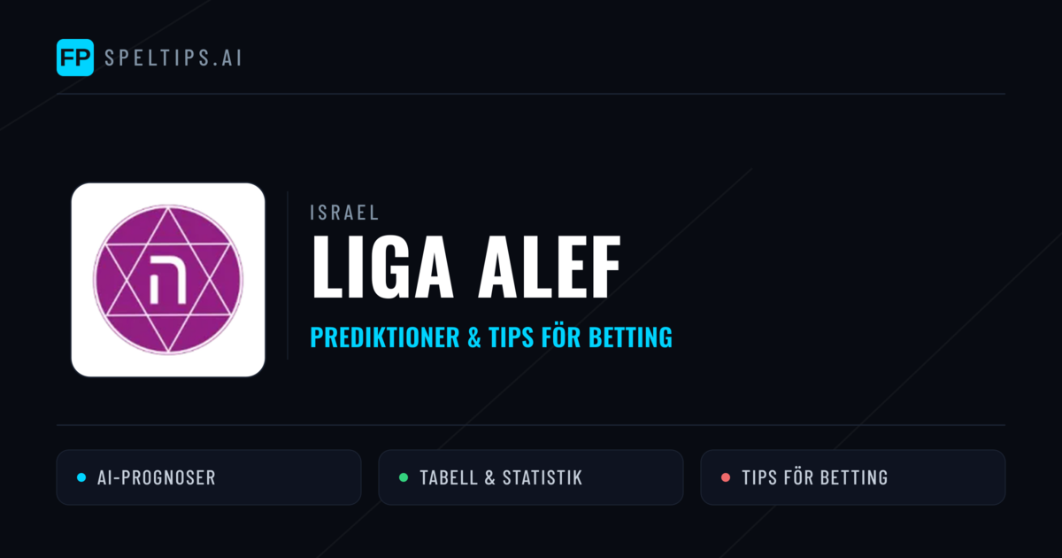 Israel Liga Alef Tips & Spelförslag - Bästa tipsen för lången tips idag