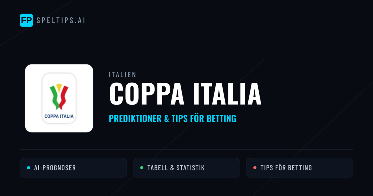 Italien Coppa Italia Tips & Spelförslag - Bästa tipsen för lången tips idag