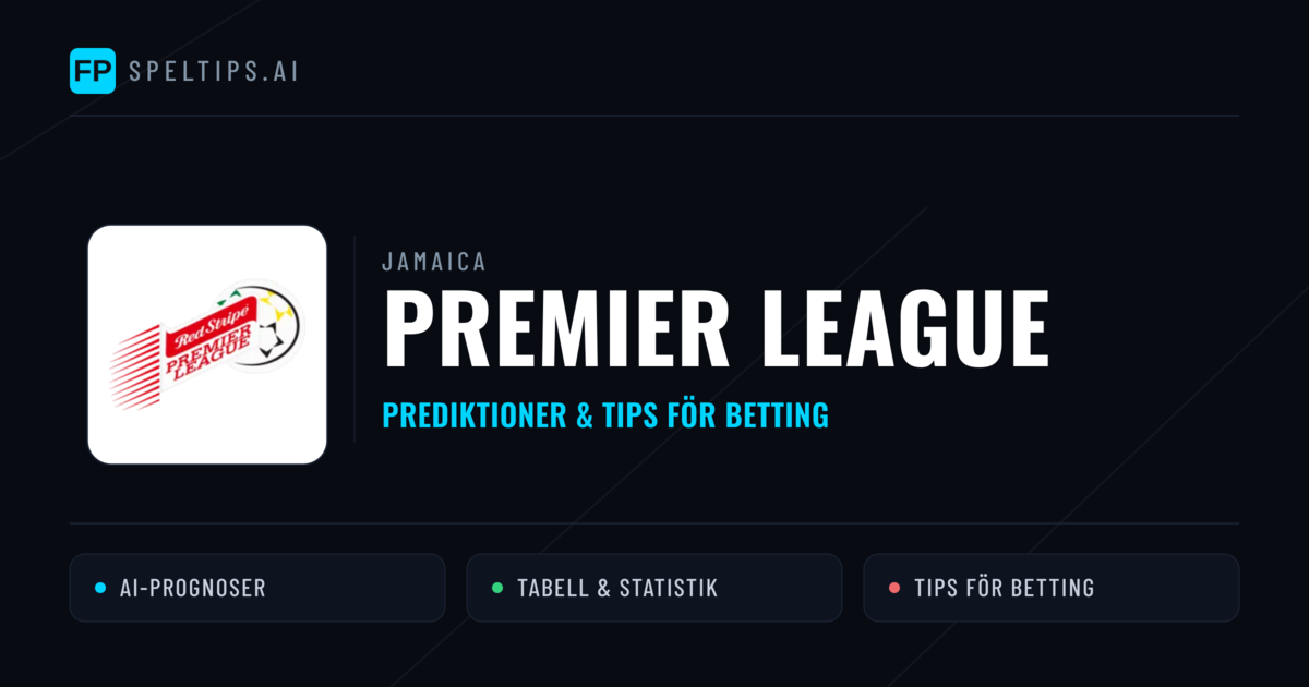 Jamaica Premier League Tips & Spelförslag - Bästa tipsen för lången tips idag