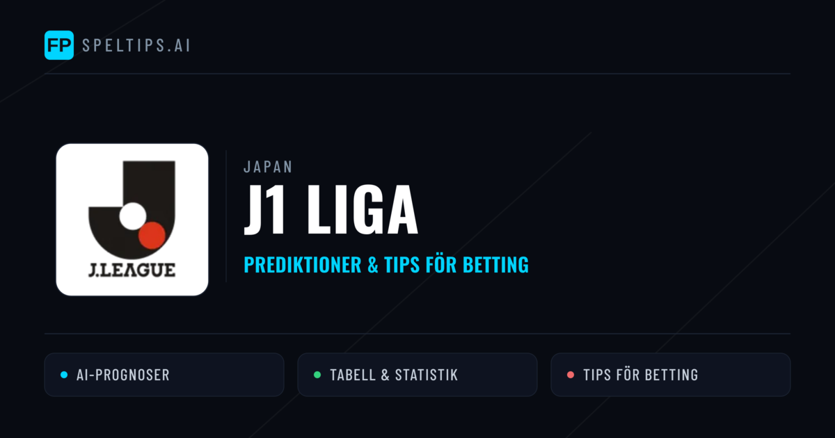 Japan J1 Liga Tips & Spelförslag - Bästa tipsen för lången tips idag