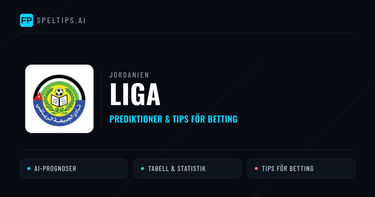 Jordanien Liga Tips & Spelförslag - Bästa tipsen för lången tips idag