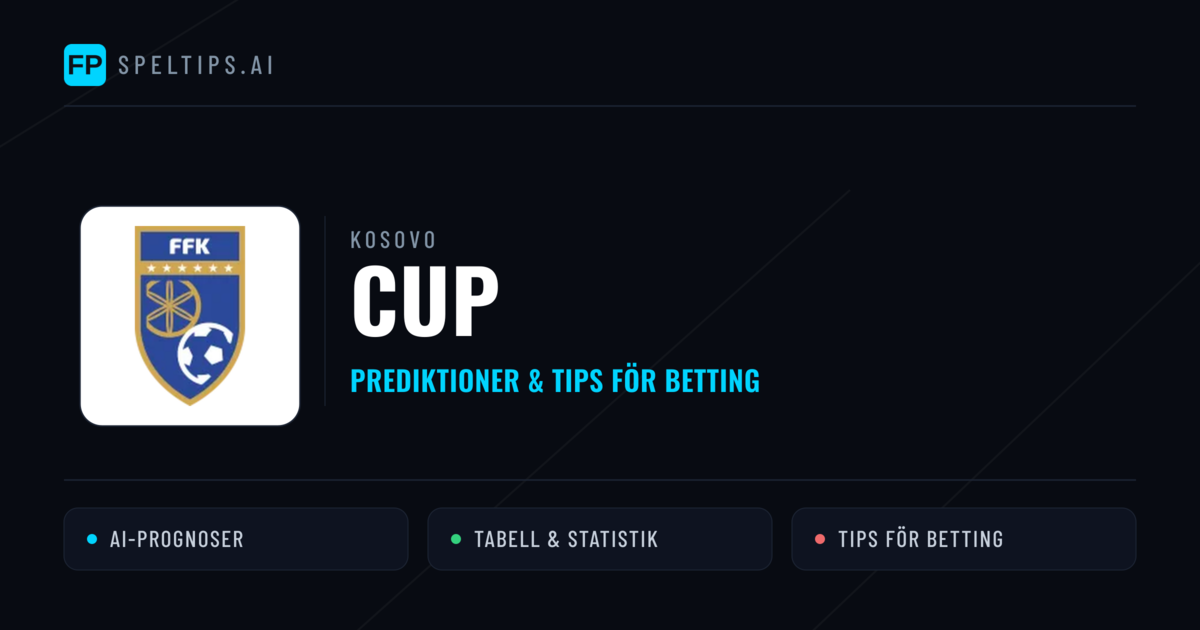 Kosovo Cup Tips & Spelförslag - Bästa tipsen för lången tips idag