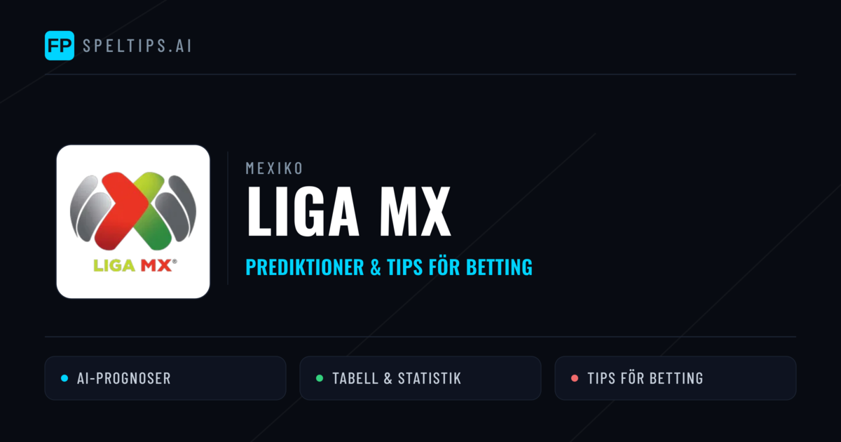 Mexiko Liga MX Tips & Spelförslag - Bästa tipsen för lången tips idag