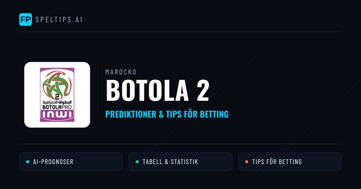 Marocko Botola 2 Tips & Spelförslag - Bästa tipsen för lången tips idag