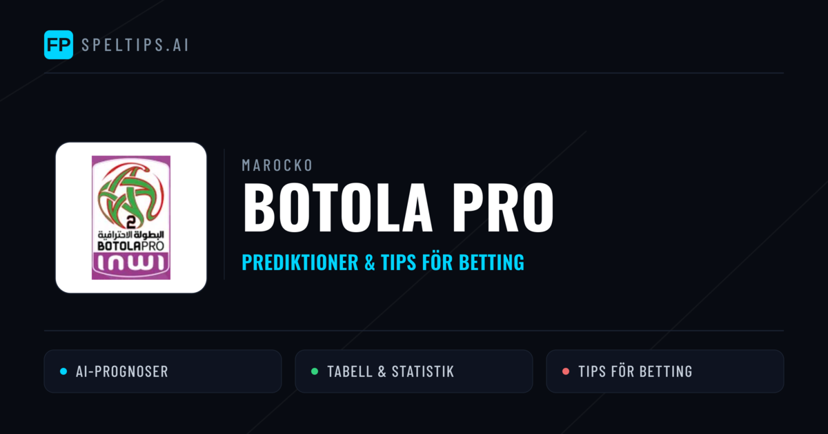 Marocko Botola Pro Tips & Spelförslag - Bästa tipsen för lången tips idag