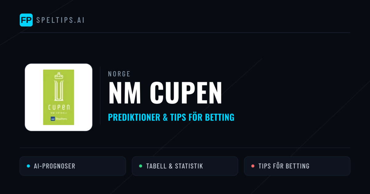 Norge NM Cupen Tips & Spelförslag - Bästa tipsen för lången tips idag