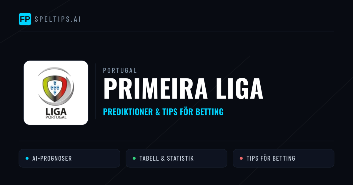 Portugal Primeira Liga Tips & Spelförslag - Bästa tipsen för lången tips idag
