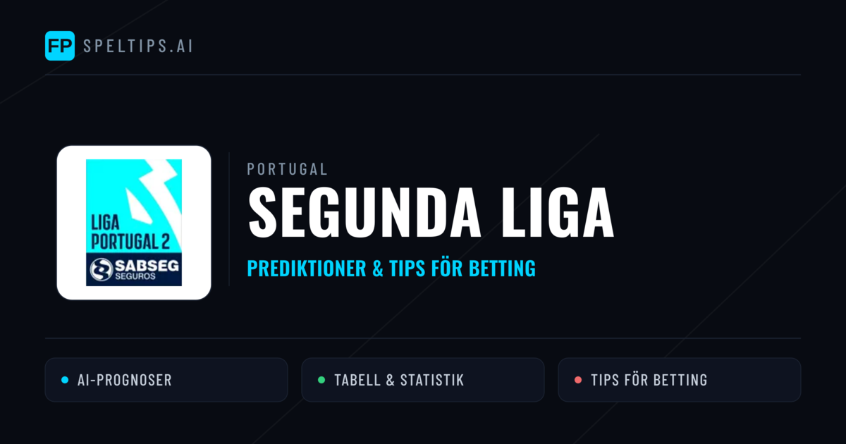 Portugal Segunda Liga Tips & Spelförslag - Bästa tipsen för lången tips idag
