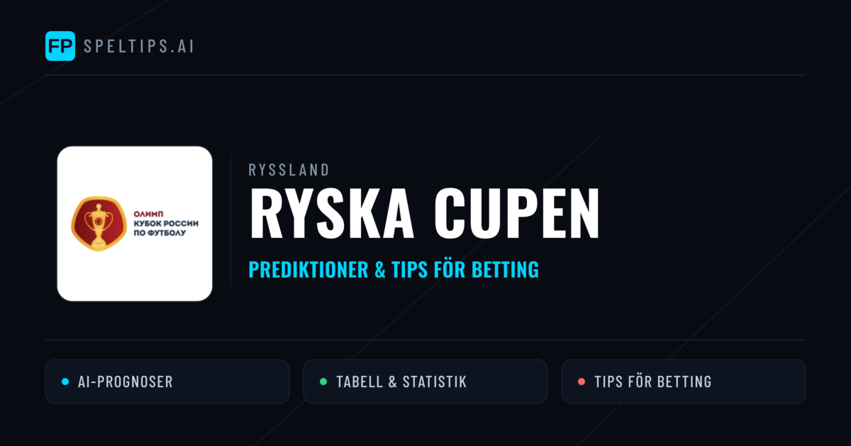 Ryssland Ryska Cupen Tips & Spelförslag - Bästa tipsen för lången tips idag
