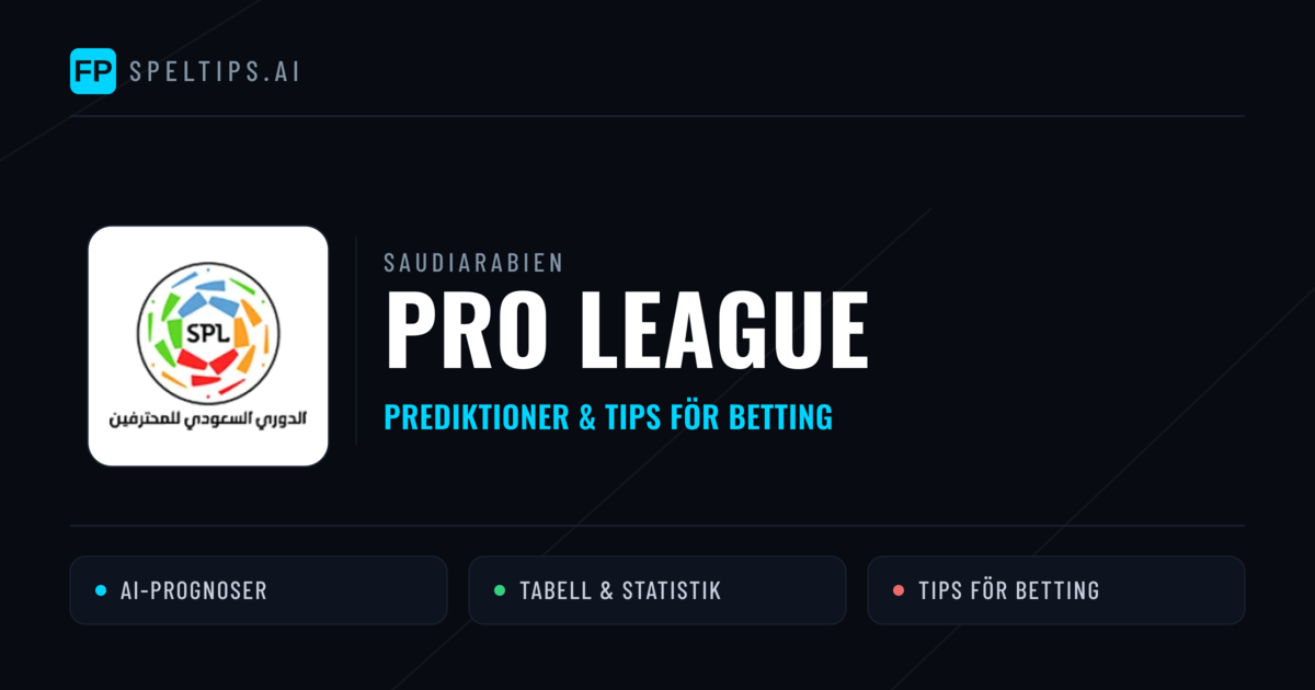 Saudiarabien Pro League Tips & Spelförslag - Bästa tipsen för lången tips idag