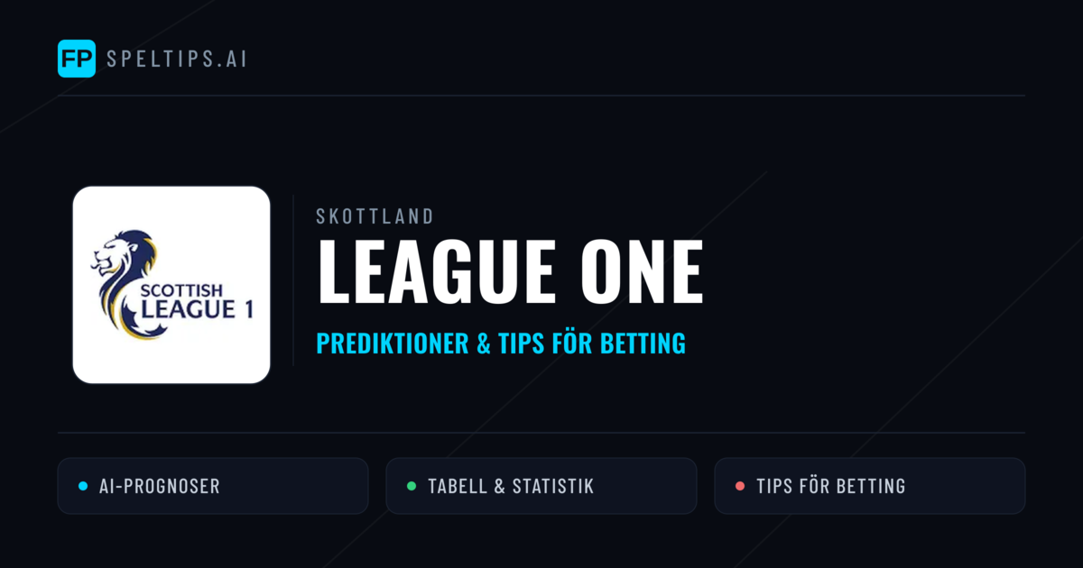 Skottland League One Tips & Spelförslag - Bästa tipsen för lången tips idag