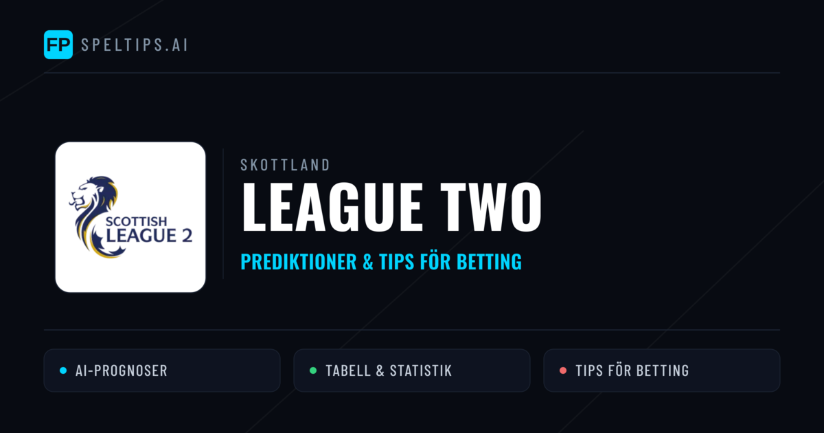 Skottland League Two Tips & Spelförslag - Bästa tipsen för lången tips idag