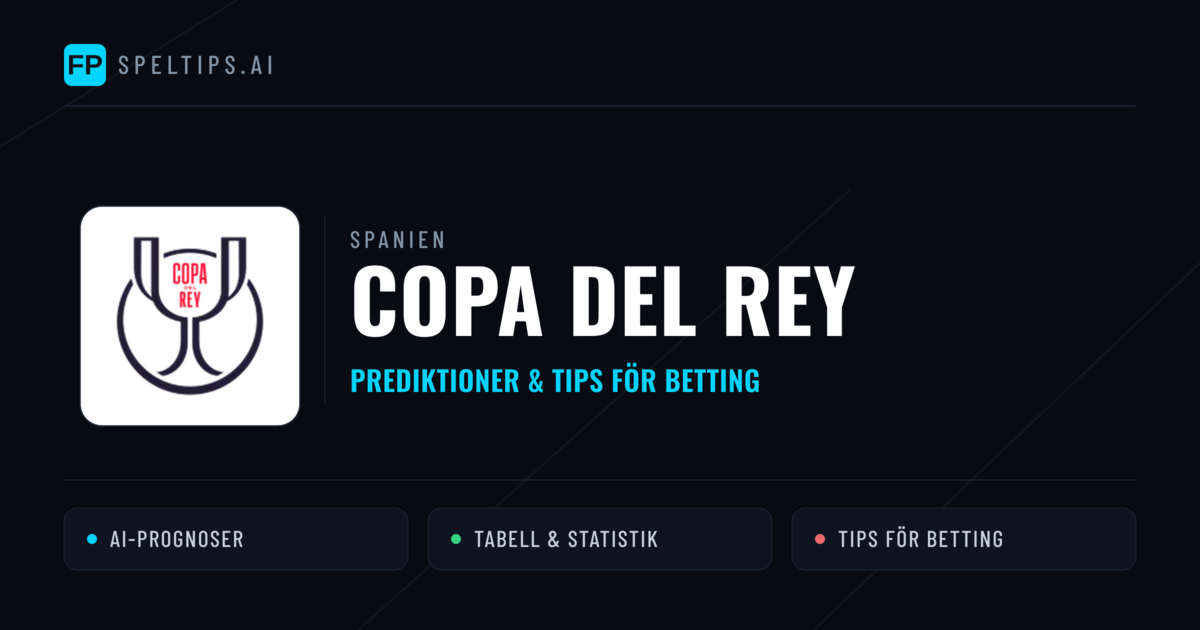 Spanien Copa del Rey Tips & Spelförslag - Bästa tipsen för lången tips idag