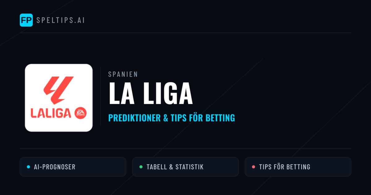 Spanien La Liga Tips & Spelförslag - Bästa tipsen för lången tips idag