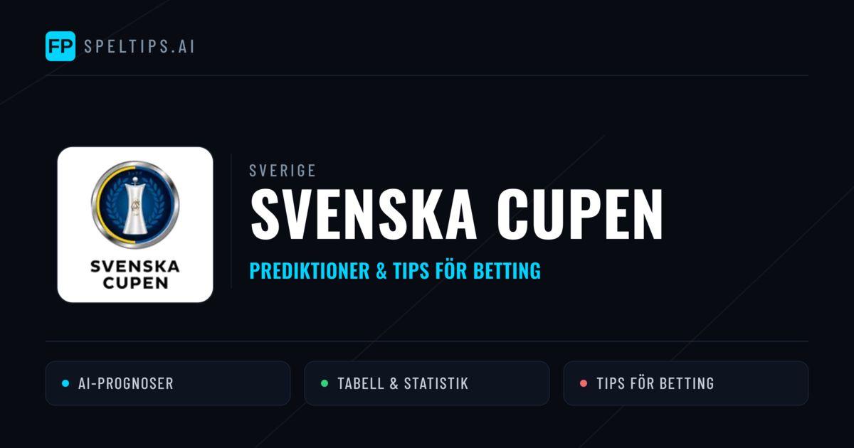 Sverige Svenska Cupen Tips & Spelförslag - Bästa tipsen för lången tips idag