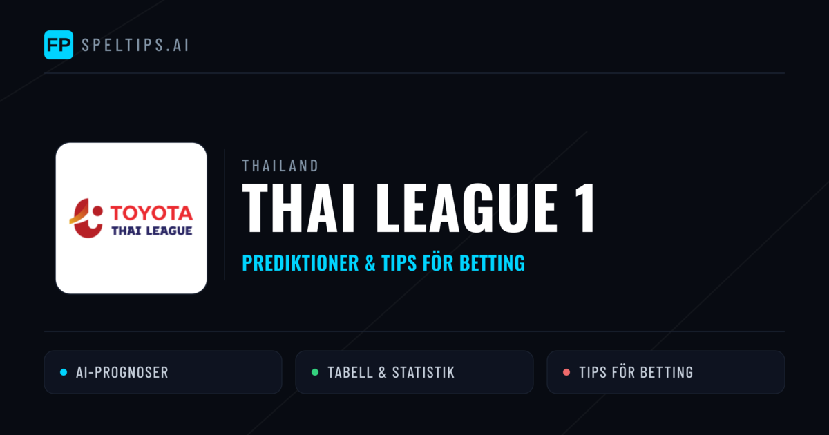 Thailand Thai League 1 Tips & Spelförslag - Bästa tipsen för lången tips idag