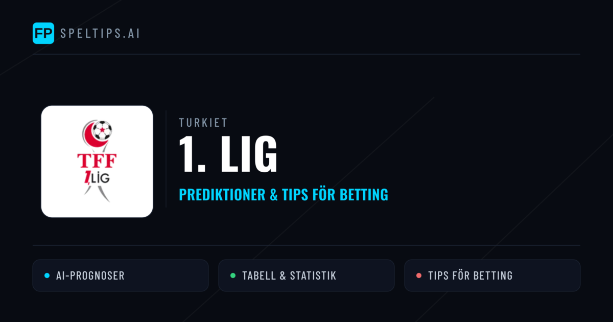Turkiet 1. Lig Tips & Spelförslag - Bästa tipsen för lången tips idag