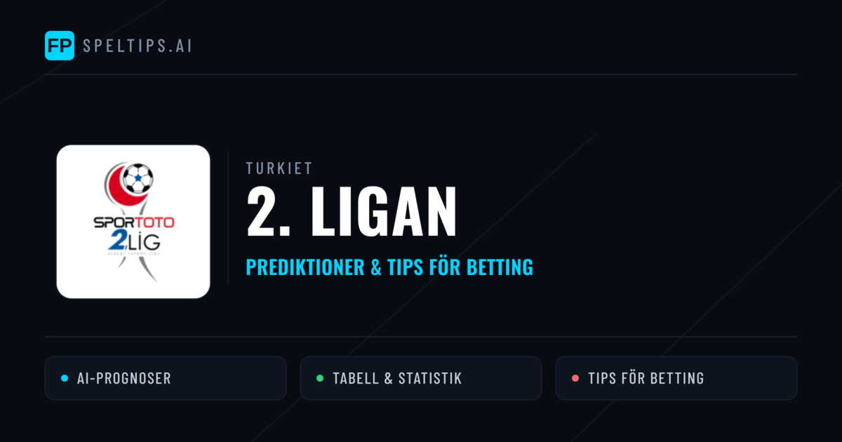 Turkiet 2. ligan Tips & Spelförslag - Bästa tipsen för lången tips idag