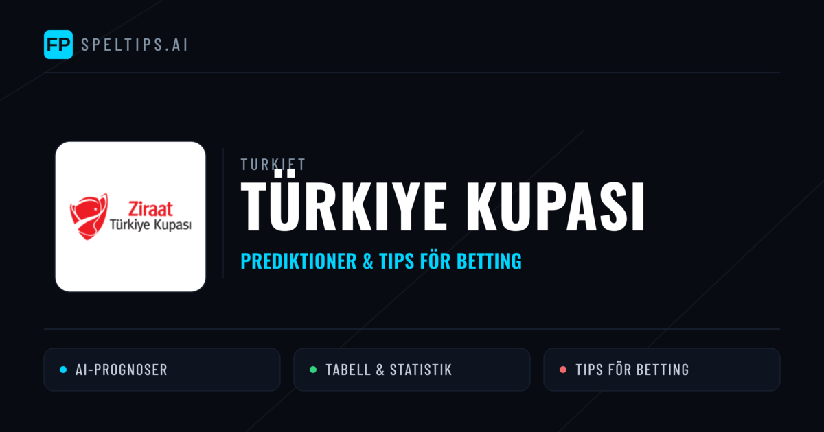 Turkiet Türkiye Kupası Tips & Spelförslag - Bästa tipsen för lången tips idag