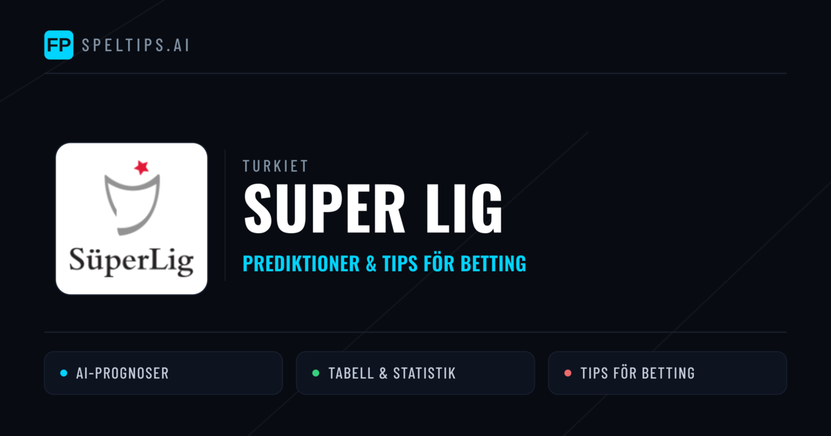 Turkiet Super Lig Tips & Spelförslag - Bästa tipsen för lången tips idag