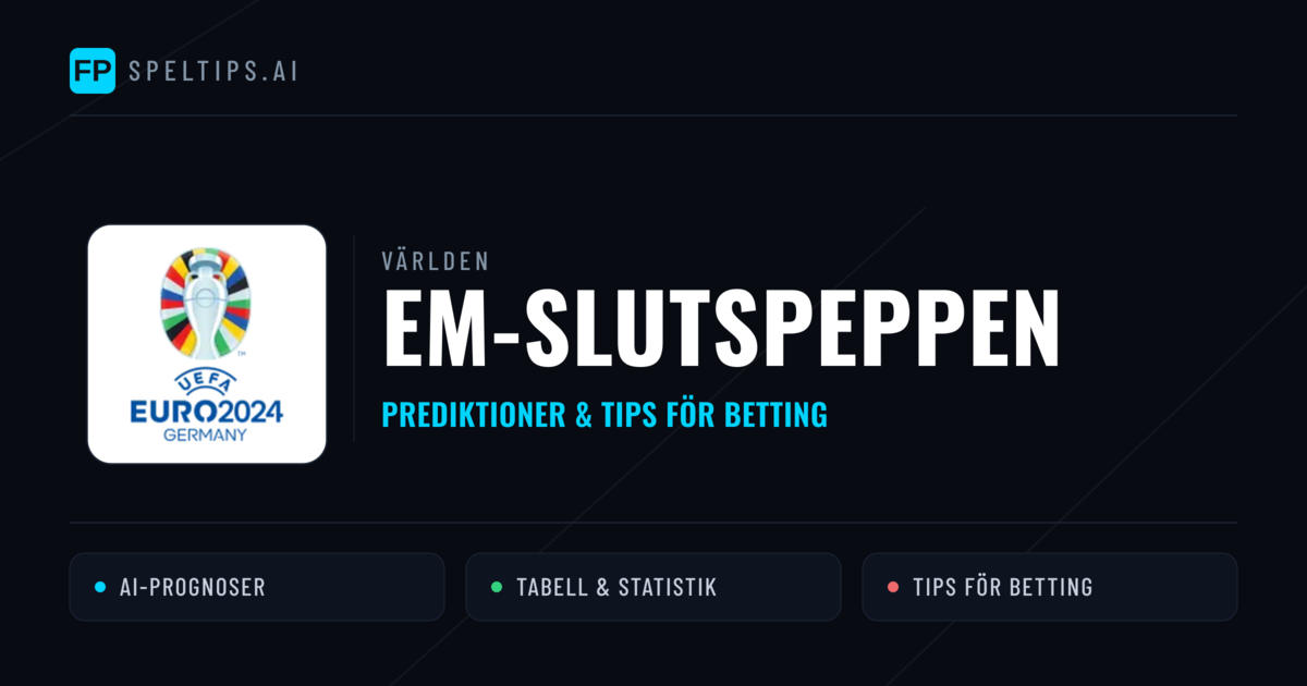 EM-slutspeppen Tips & Spelförslag - Bästa tipsen för lången tips idag