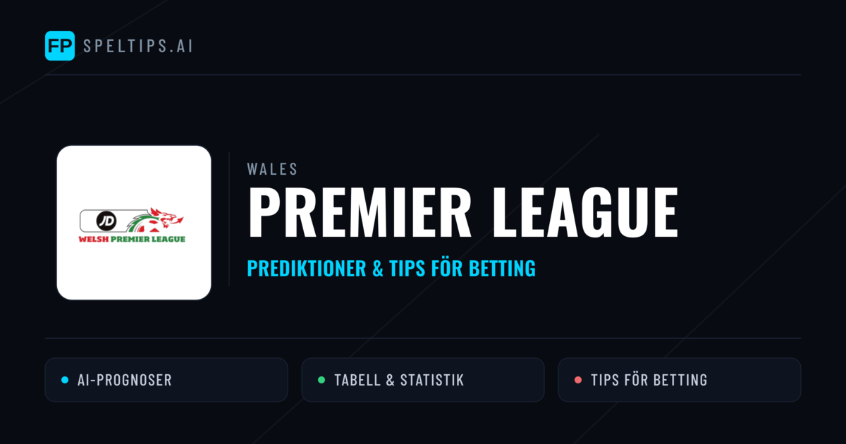 Wales Premier League Tips & Spelförslag - Bästa tipsen för lången tips idag