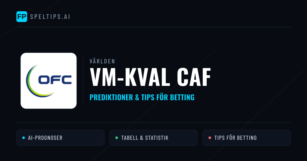 VM-kval CAF Tips & Spelförslag - Bästa tipsen för lången tips idag